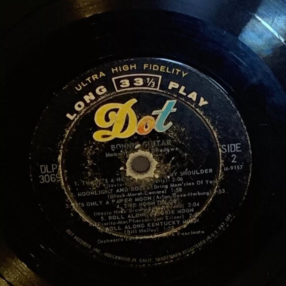 Bonnie Guitar Moonlight And Shadows (Vinyl, 1957) Dot DLP 3069 Good+ LP Record - Picture 9 of 9